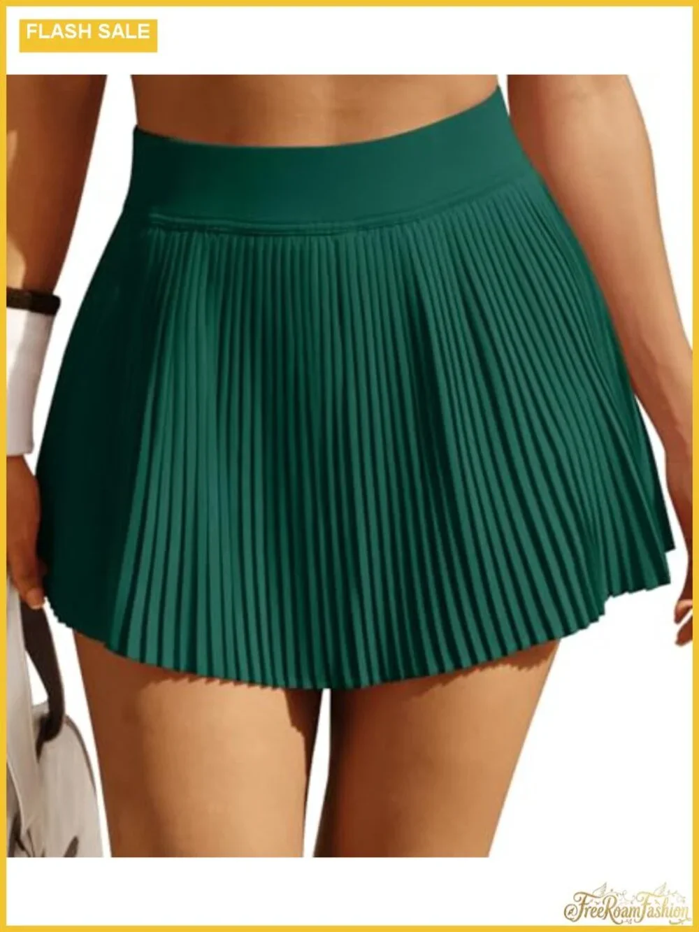 High Waisted Pleated Tennis Skort with Pockets Tummy Control Golf Skirt